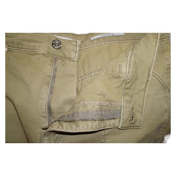 Y2K Carpenter Utility Cargo Midi Skirt Khaki Women’s Size 12 Workwear Streetwear - Picture 6 of 6